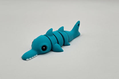 🦈 Porte-Clés Requin Scie – Puissant & Unique 🌊